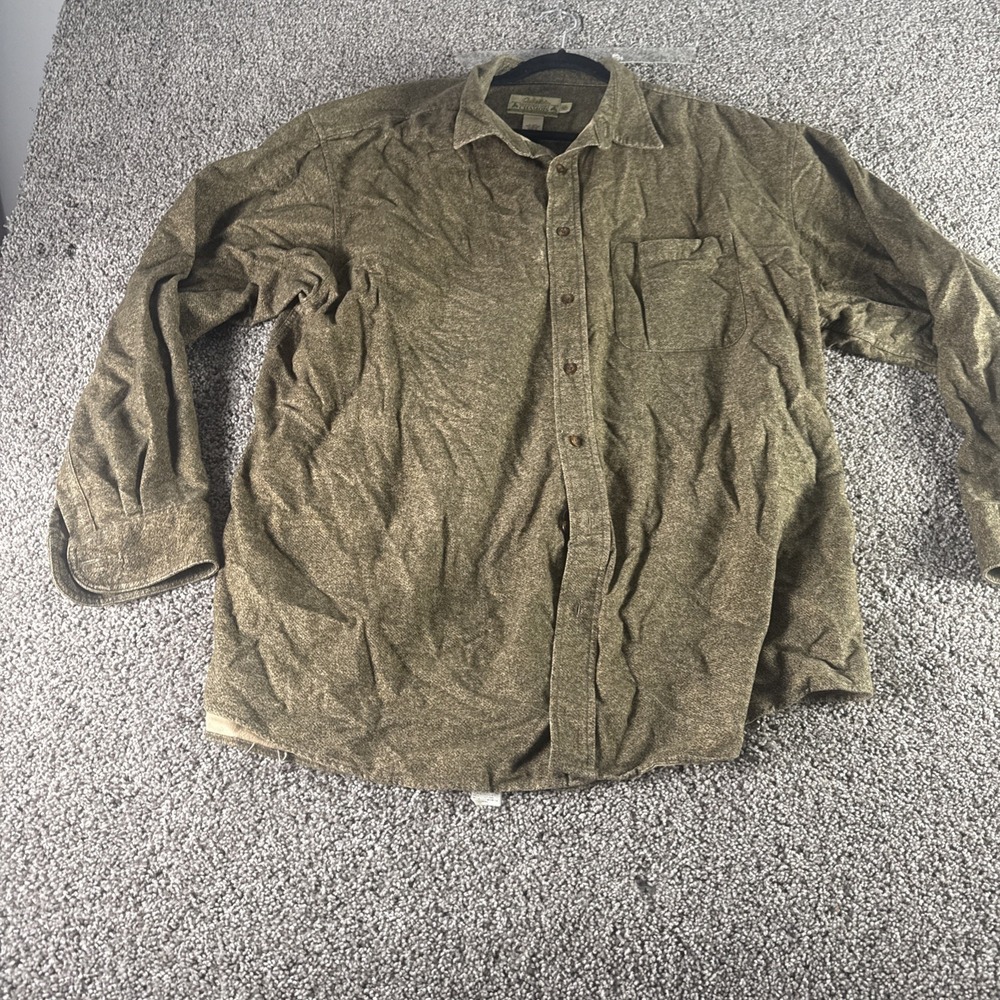 Cabela's Deerskin Soft Chamois Heavy Flannel Long Sleeve Button Up Men's 2XL